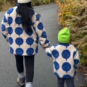 Matching, mommy and me and White Smiley Face Jackets